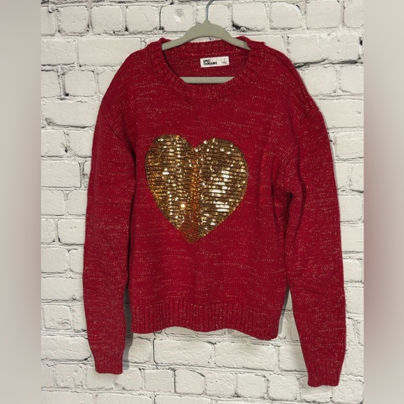 Epic Threads Red Sweater with Gold Heart - Picture 1 of 8
